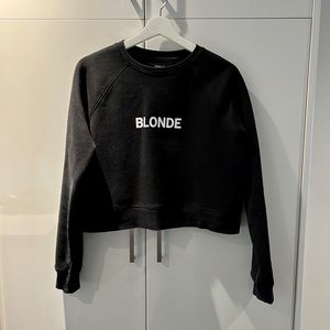 Brunette The Label Cropped Blonde Crewneck
